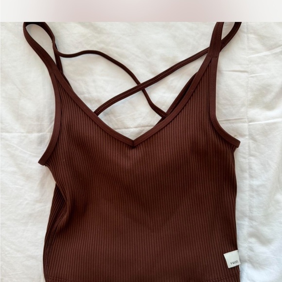Brown Ribbed Vuori Top - Picture 4 of 4